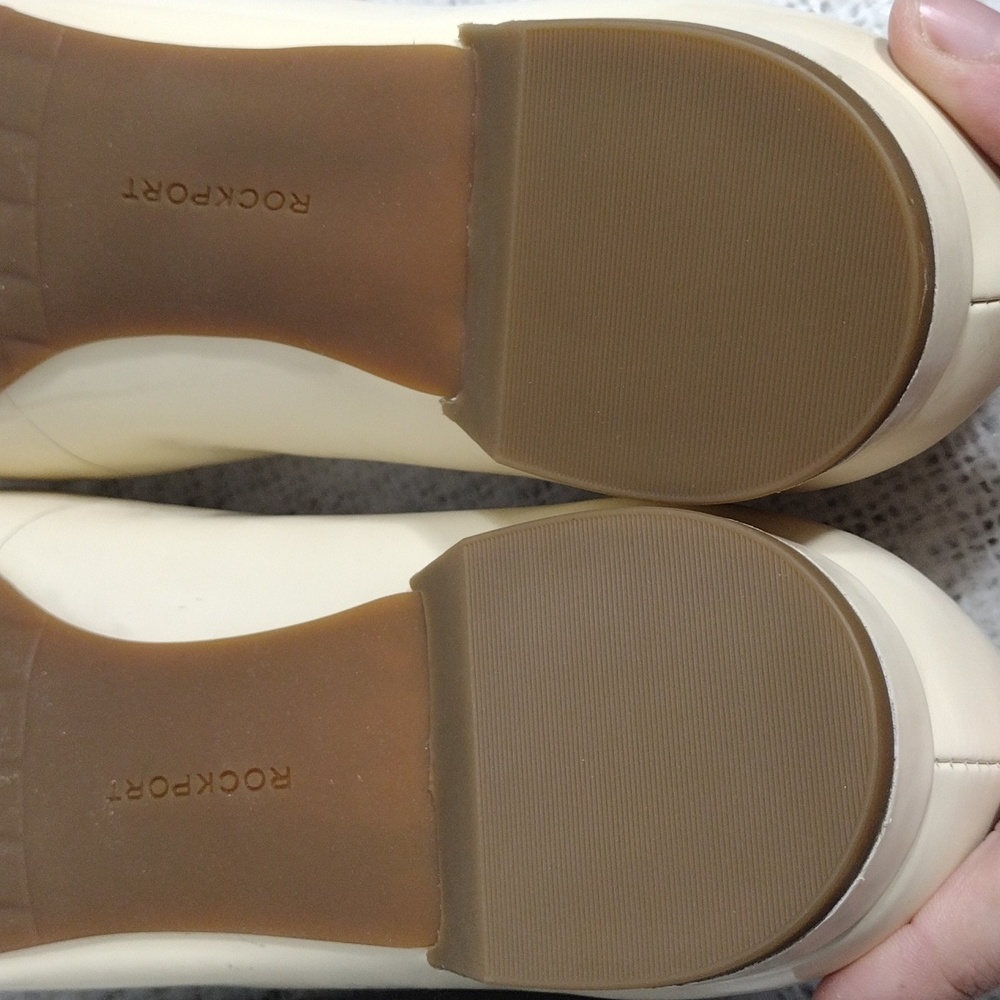 NWOT Rockport Ashika Scooped ballet flat size 10.5M  in beige - Picture 7 of 14